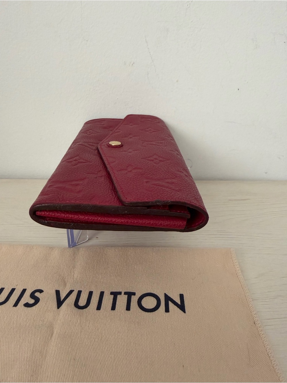 Louis Vuitton Burgundy Empriente Monogram Envelope Wallet - Picture 8 of 8